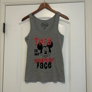 Disney Mickey Gray Tank Top “This is my happy face” size large